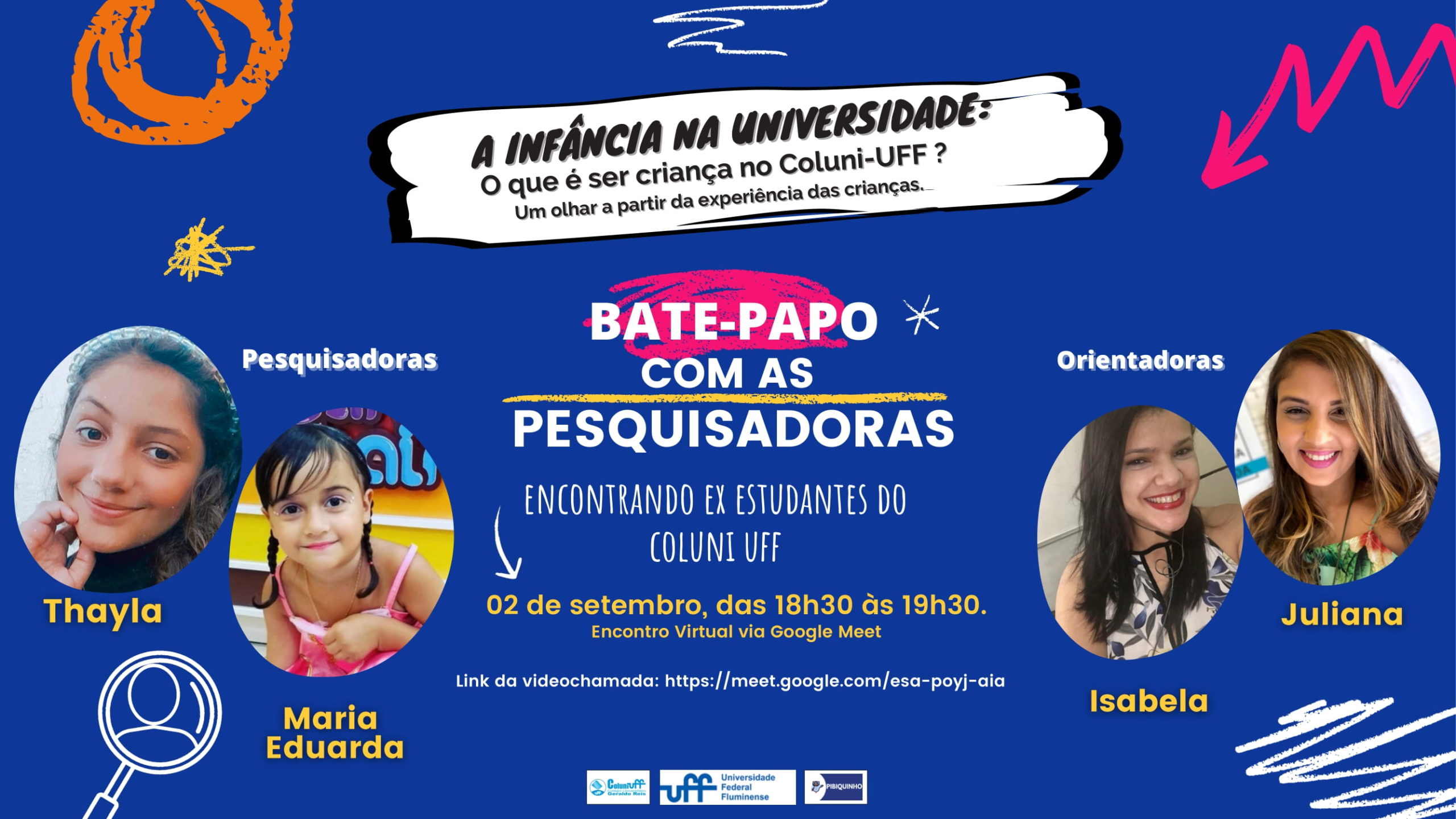 Convite: Bate papo com as pesquisadoras – A Infância na Universidade: O que é ser criança no Coluni-UFF?