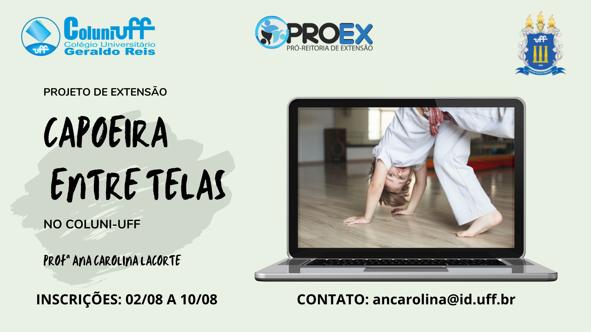 Abertas as inscrições para o projeto de extensão “Capoeira entre Telas”