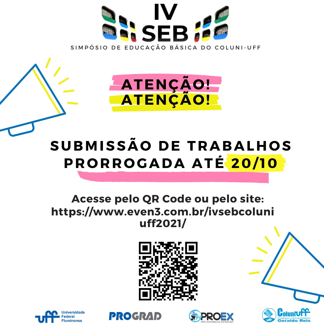 Nova prorrogação para submissão de trabalhos para IV SEB