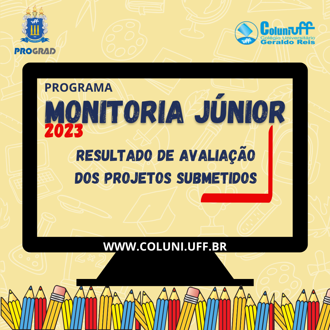 Resultado da análise dos Projetos de Monitoria Júnior 2023.